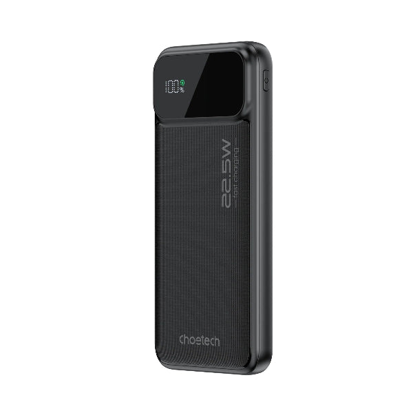 CHOETECH 10000mAh Power Bank – 22.5W USB-C + Dual USB-A